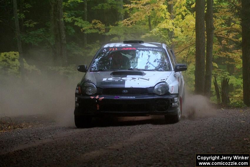 John Farrow / Michael Farrow Subaru WRX on SS16, Mount Marquette.