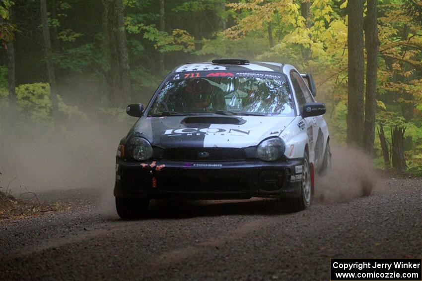 John Farrow / Michael Farrow Subaru WRX on SS16, Mount Marquette.