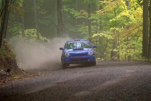 Jimmy Pelizzari / Kate Stevens Subaru WRX on SS16, Mount Marquette.