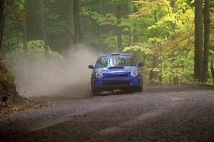 Jimmy Pelizzari / Kate Stevens Subaru WRX on SS16, Mount Marquette.