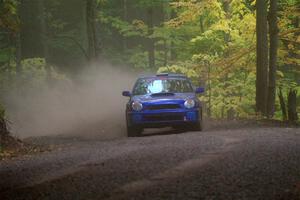 Jimmy Pelizzari / Kate Stevens Subaru WRX on SS16, Mount Marquette.