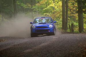 Jimmy Pelizzari / Kate Stevens Subaru WRX on SS16, Mount Marquette.