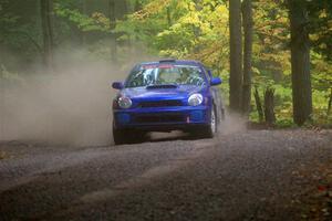 Jimmy Pelizzari / Kate Stevens Subaru WRX on SS16, Mount Marquette.