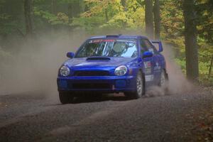 Jimmy Pelizzari / Kate Stevens Subaru WRX on SS16, Mount Marquette.