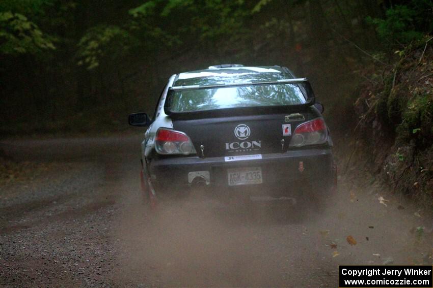 John Farrow / Michael Farrow Subaru WRX on SS16, Mount Marquette.