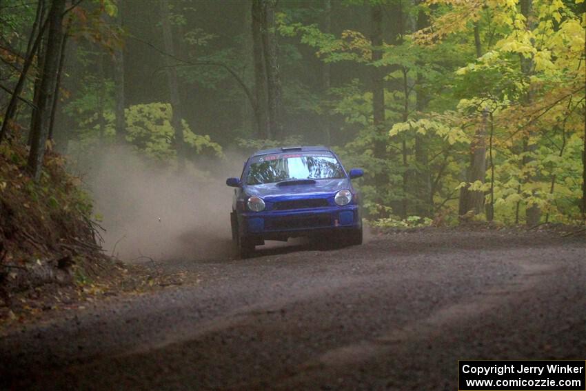 Jimmy Pelizzari / Kate Stevens Subaru WRX on SS16, Mount Marquette.