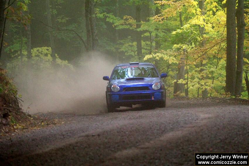 Jimmy Pelizzari / Kate Stevens Subaru WRX on SS16, Mount Marquette.