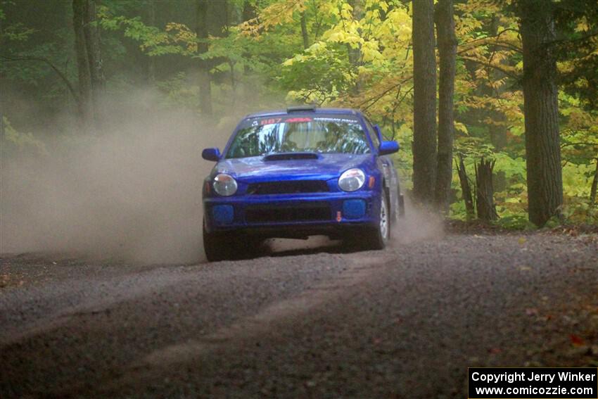 Jimmy Pelizzari / Kate Stevens Subaru WRX on SS16, Mount Marquette.