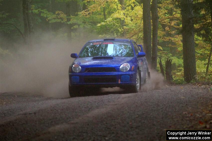 Jimmy Pelizzari / Kate Stevens Subaru WRX on SS16, Mount Marquette.