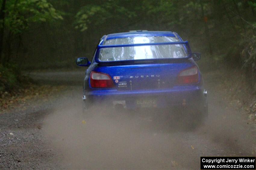 Jimmy Pelizzari / Kate Stevens Subaru WRX on SS16, Mount Marquette.