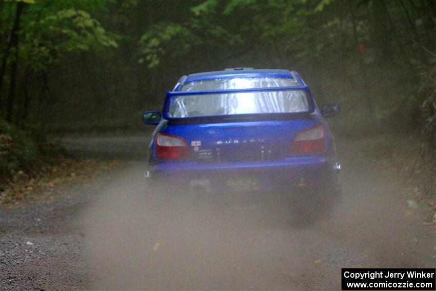 Jimmy Pelizzari / Kate Stevens Subaru WRX on SS16, Mount Marquette.