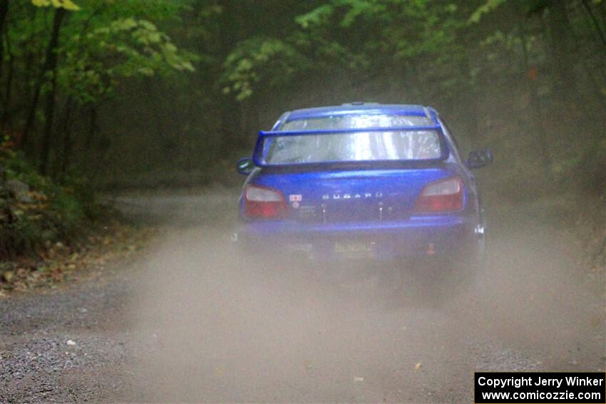 Jimmy Pelizzari / Kate Stevens Subaru WRX on SS16, Mount Marquette.