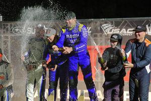 Overall podium of the 2024 Lake Superior Performance Rally.