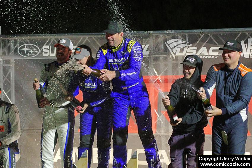 Overall podium of the 2024 Lake Superior Performance Rally.