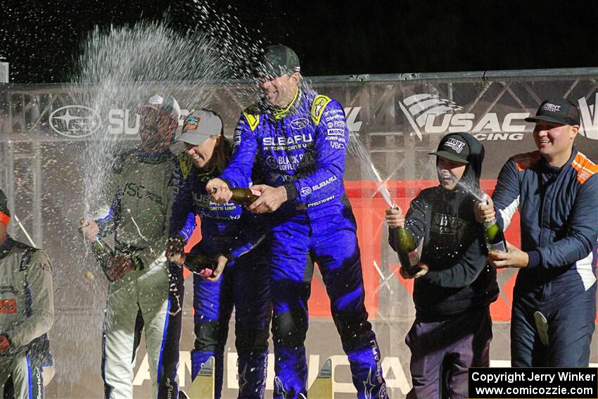 Overall podium of the 2024 Lake Superior Performance Rally.