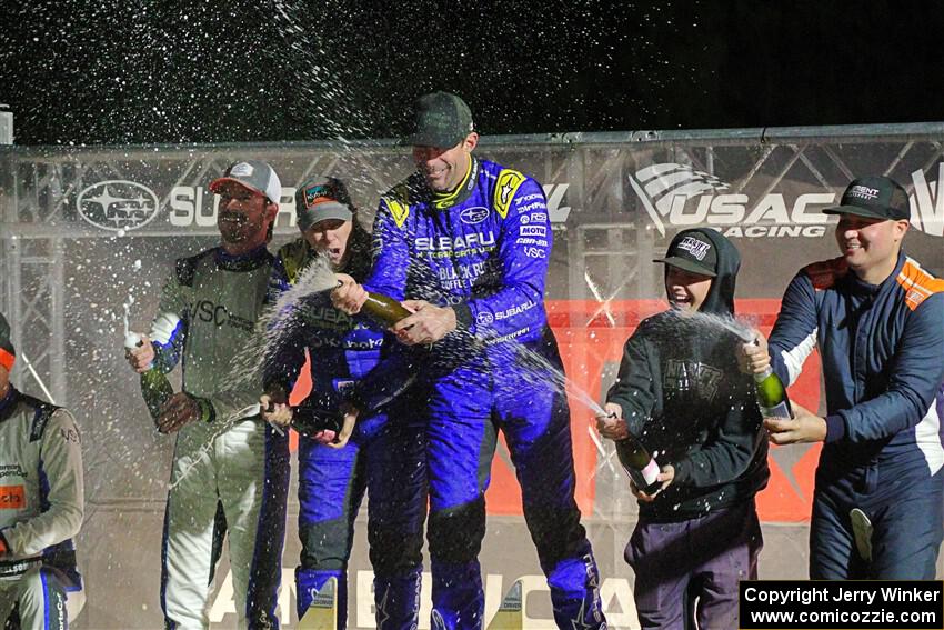 Overall podium of the 2024 Lake Superior Performance Rally.