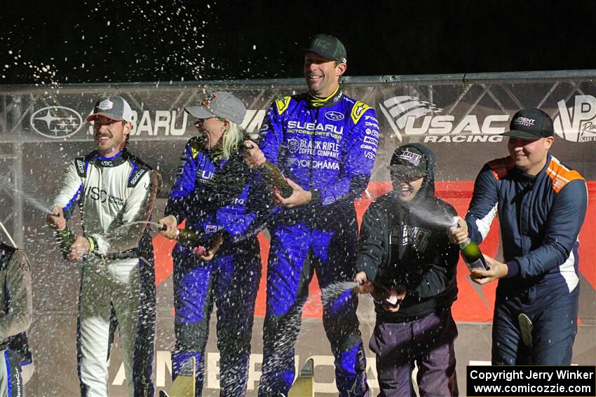 Overall podium of the 2024 Lake Superior Performance Rally.