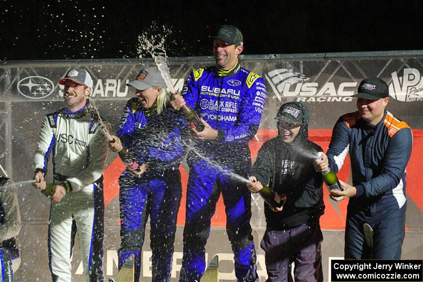 Overall podium of the 2024 Lake Superior Performance Rally.