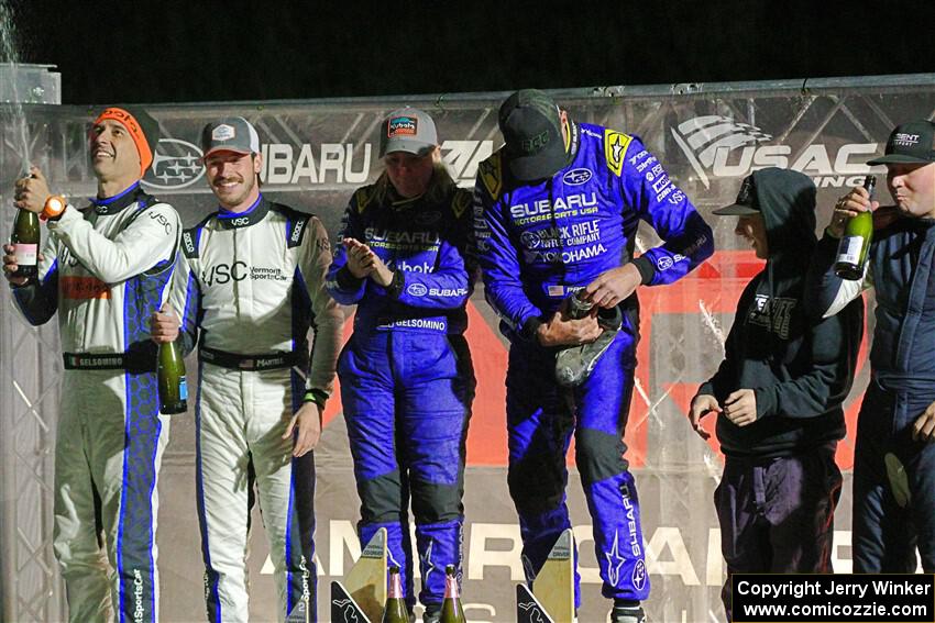 Overall podium of the 2024 Lake Superior Performance Rally.