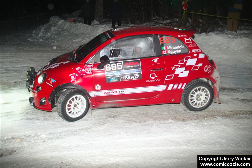 Fabrizio Mirandola / Betsy Nguyen Fiat 500 Abarth on SS7, Agren-Hunters II.