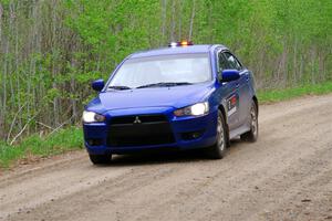The '0' car, a Mitshibishi Lancer GTS, on SS2, Kabekona I.