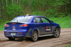 The '0' car, a Mitshibishi Lancer GTS, on SS2, Kabekona I.