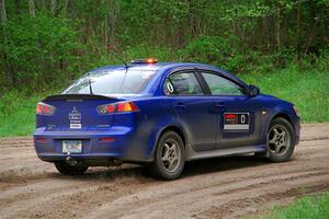 The '0' car, a Mitshibishi Lancer GTS, on SS2, Kabekona I.