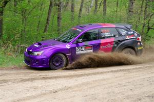 Silas Himes / Aleut Hatfield Subaru WRX STi on SS2, Kabekona I.