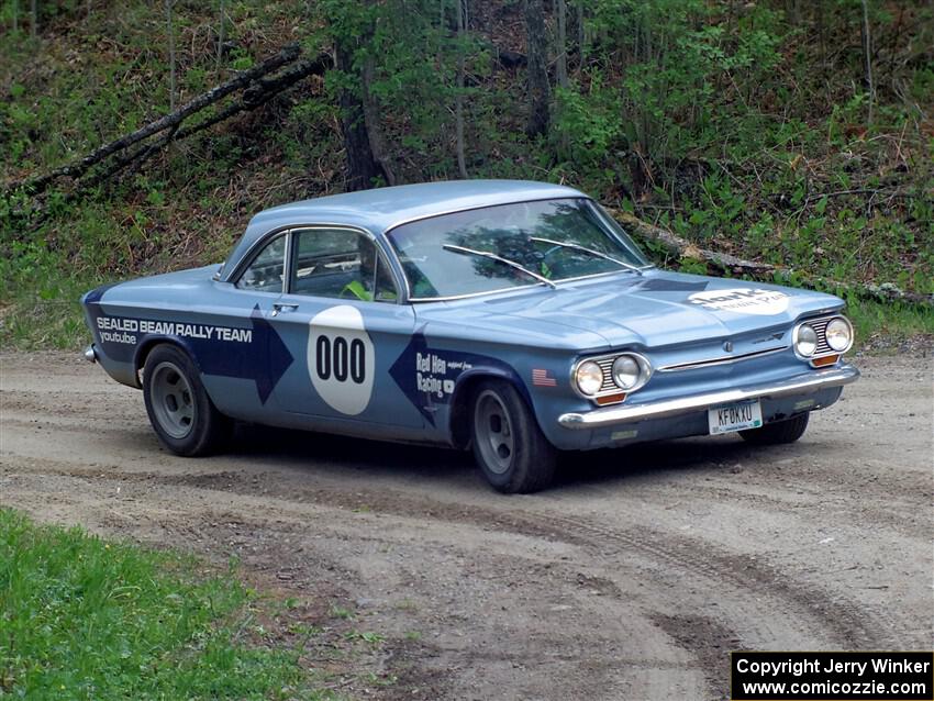 The '000' car, a Chevy Corvair, on SS2, Kabekona I.