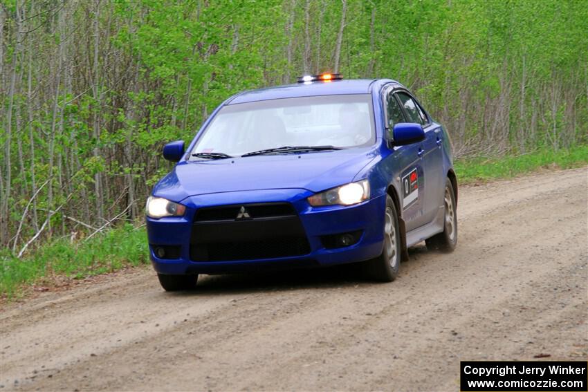The '0' car, a Mitshibishi Lancer GTS, on SS2, Kabekona I.