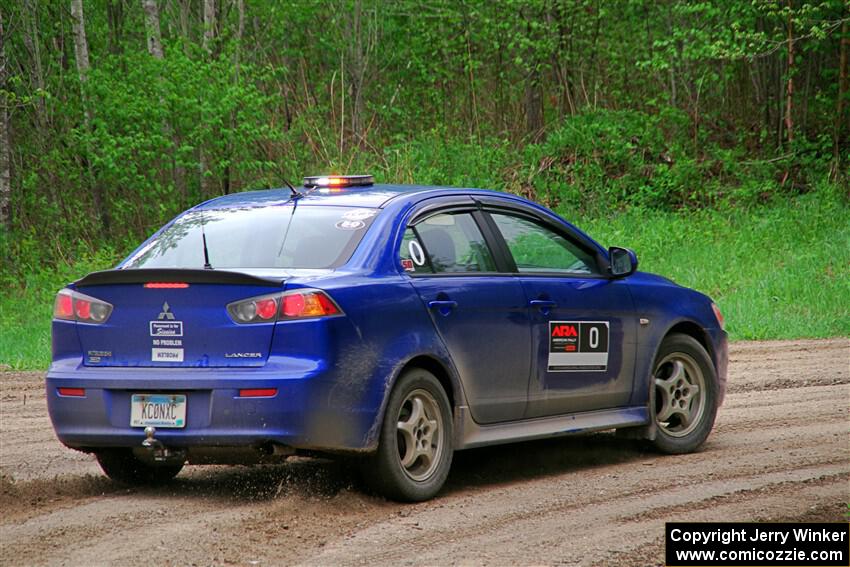 The '0' car, a Mitshibishi Lancer GTS, on SS2, Kabekona I.