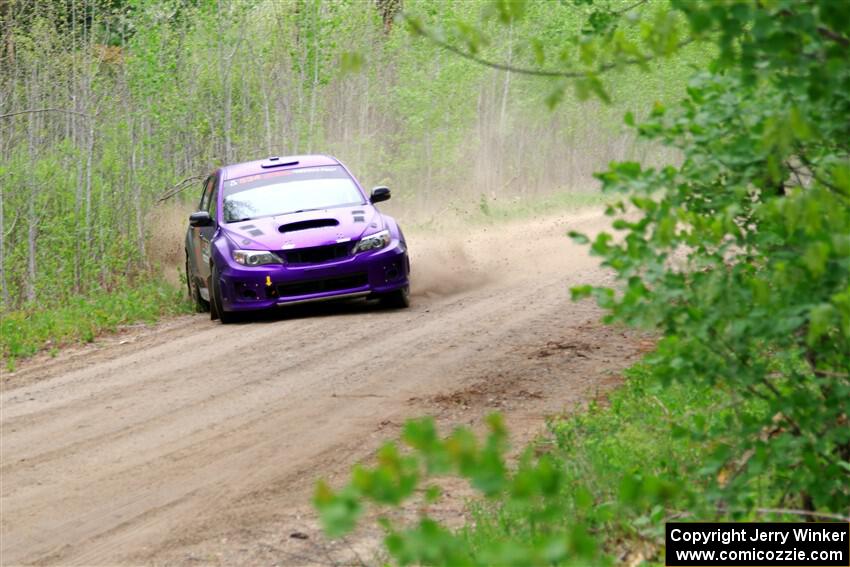 Silas Himes / Aleut Hatfield Subaru WRX STi on SS2, Kabekona I.