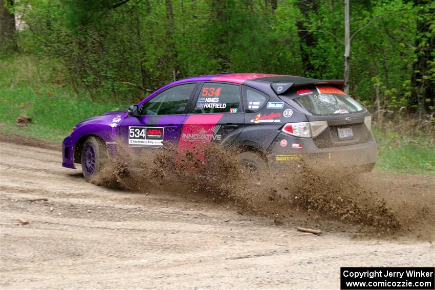 Silas Himes / Aleut Hatfield Subaru WRX STi on SS2, Kabekona I.