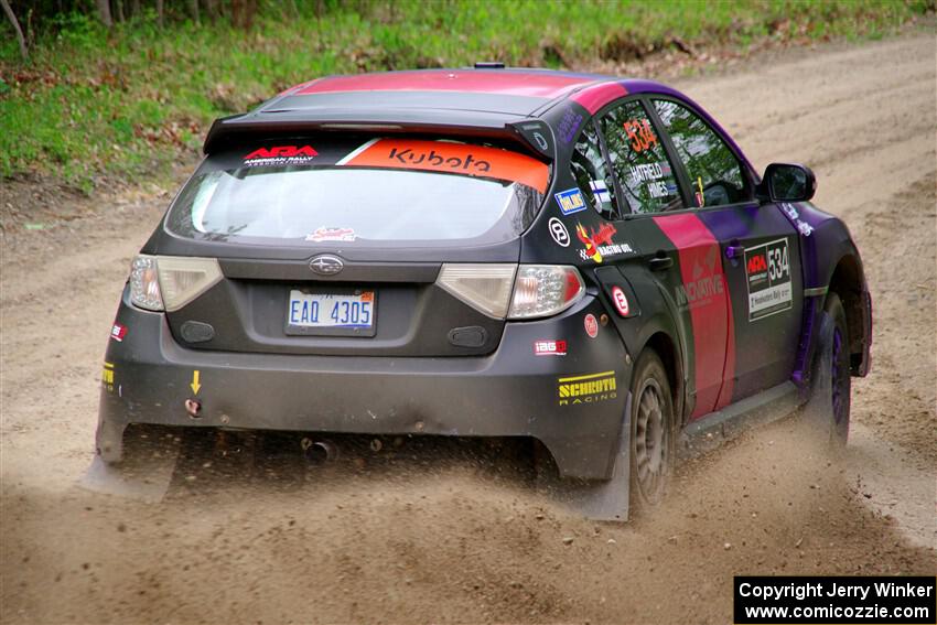 Silas Himes / Aleut Hatfield Subaru WRX STi on SS2, Kabekona I.