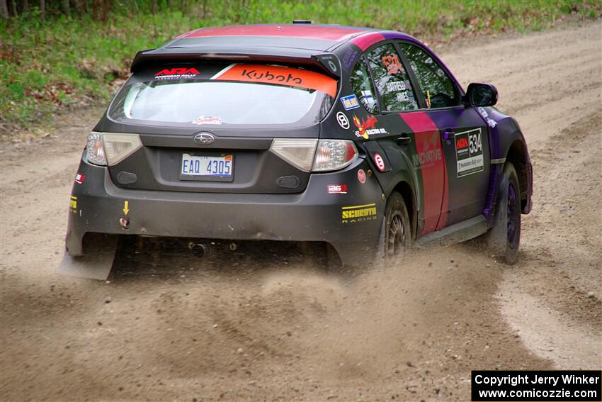 Silas Himes / Aleut Hatfield Subaru WRX STi on SS2, Kabekona I.