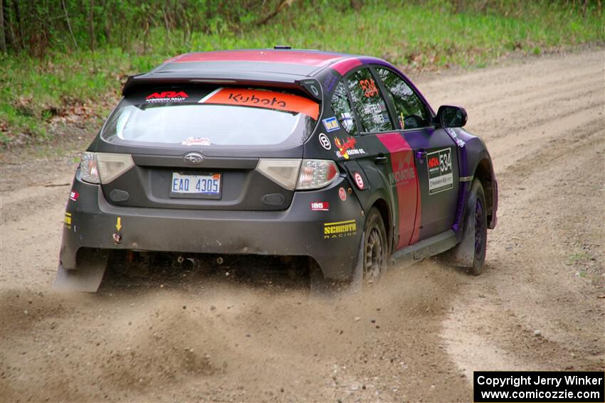 Silas Himes / Aleut Hatfield Subaru WRX STi on SS2, Kabekona I.