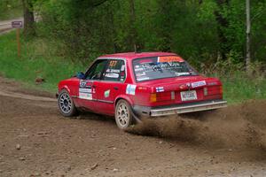 Levi Johnson / Lars Anderson BMW 325e on SS2, Kabekona I.
