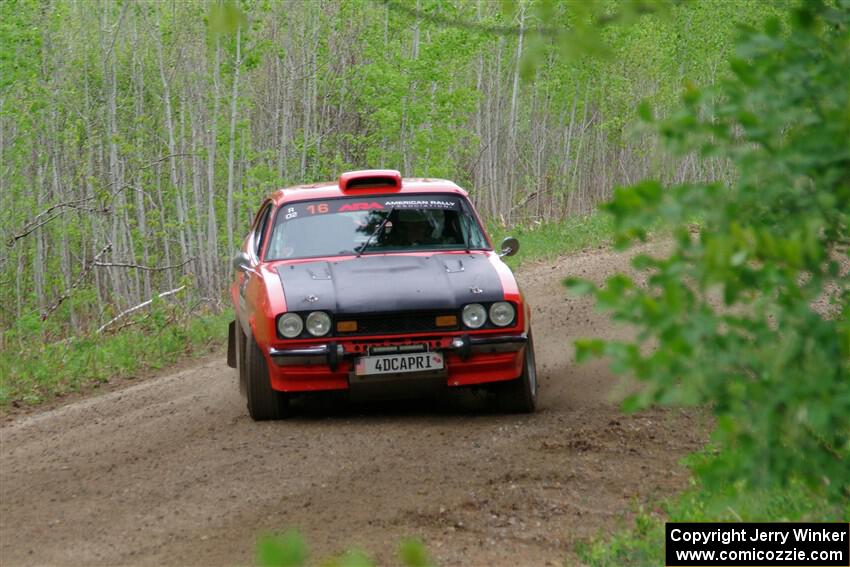 Mike Hurst / Randall Short Ford Capri on SS2, Kabekona I.