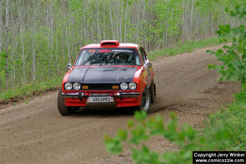 Mike Hurst / Randall Short Ford Capri on SS2, Kabekona I.