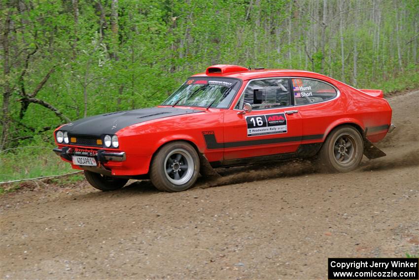 Mike Hurst / Randall Short Ford Capri on SS2, Kabekona I.