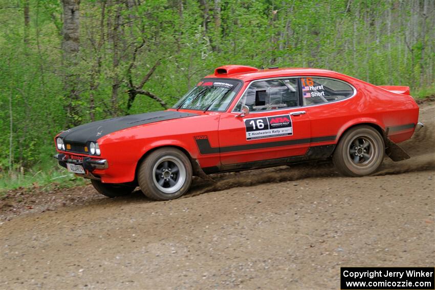 Mike Hurst / Randall Short Ford Capri on SS2, Kabekona I.