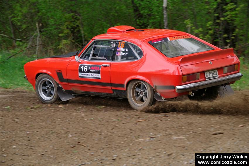Mike Hurst / Randall Short Ford Capri on SS2, Kabekona I.