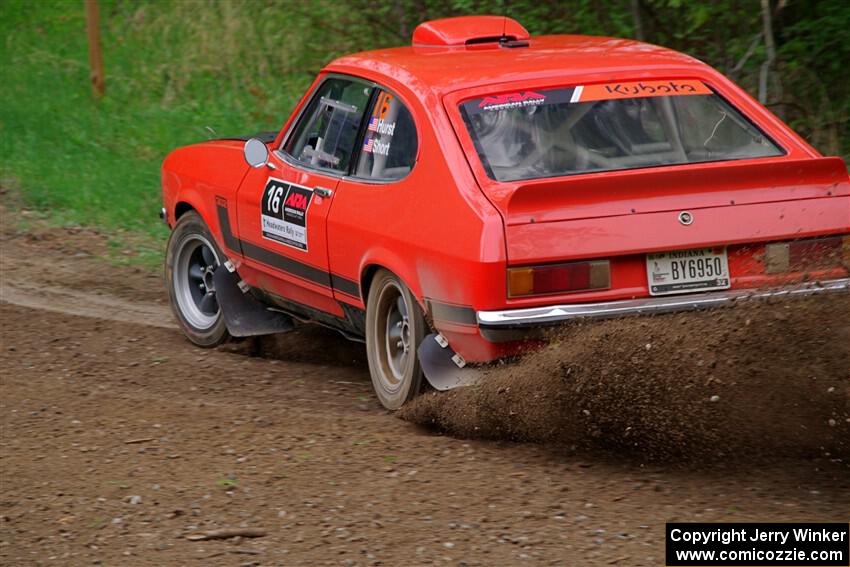 Mike Hurst / Randall Short Ford Capri on SS2, Kabekona I.