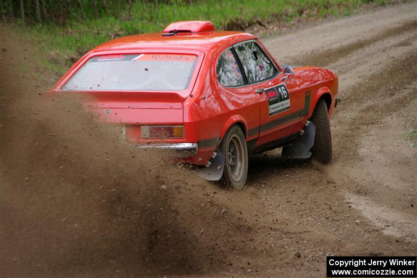 Mike Hurst / Randall Short Ford Capri on SS2, Kabekona I.