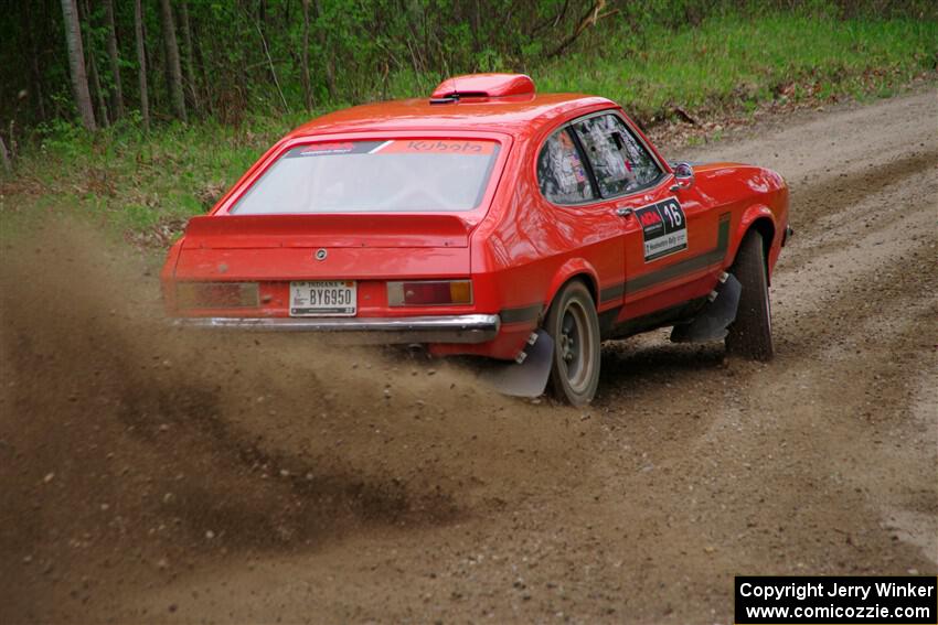 Mike Hurst / Randall Short Ford Capri on SS2, Kabekona I.
