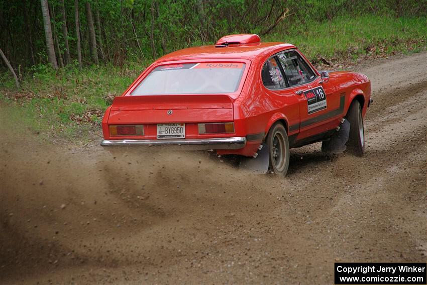 Mike Hurst / Randall Short Ford Capri on SS2, Kabekona I.