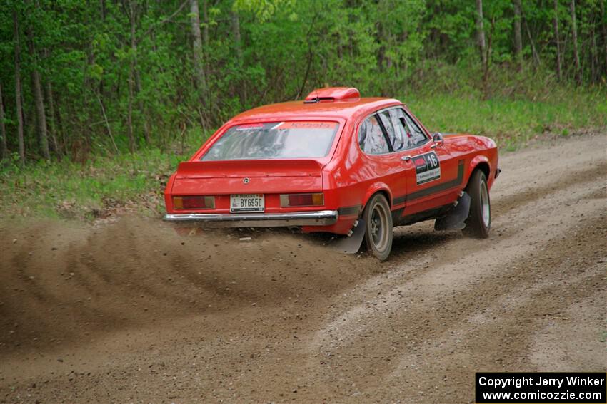 Mike Hurst / Randall Short Ford Capri on SS2, Kabekona I.