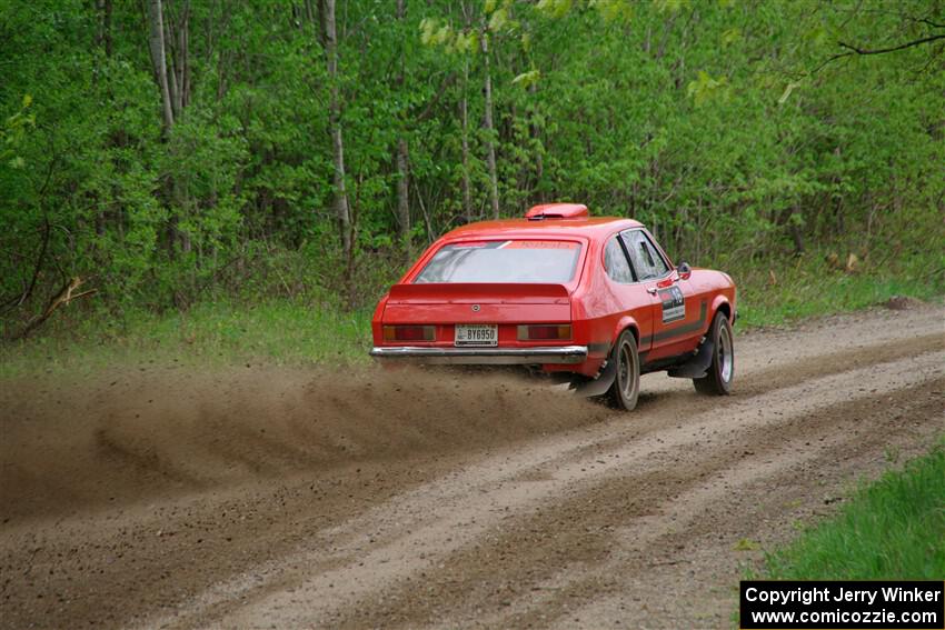 Mike Hurst / Randall Short Ford Capri on SS2, Kabekona I.