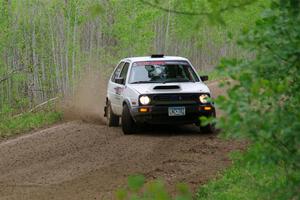 Josh Nykanen / Charlotte Himes VW GTI on SS2, Kabekona I.