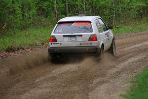 Josh Nykanen / Charlotte Himes VW GTI on SS2, Kabekona I.